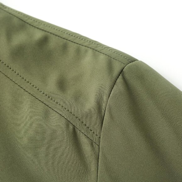 Men's Avocado Green Stylish Fashion Bomber Jackets Coats Casual Zipper Pockets - Picture 4 of 7